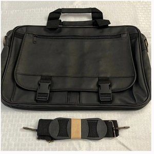 Briefcase, Black, Handles and Shoulder Straps lots of storage.